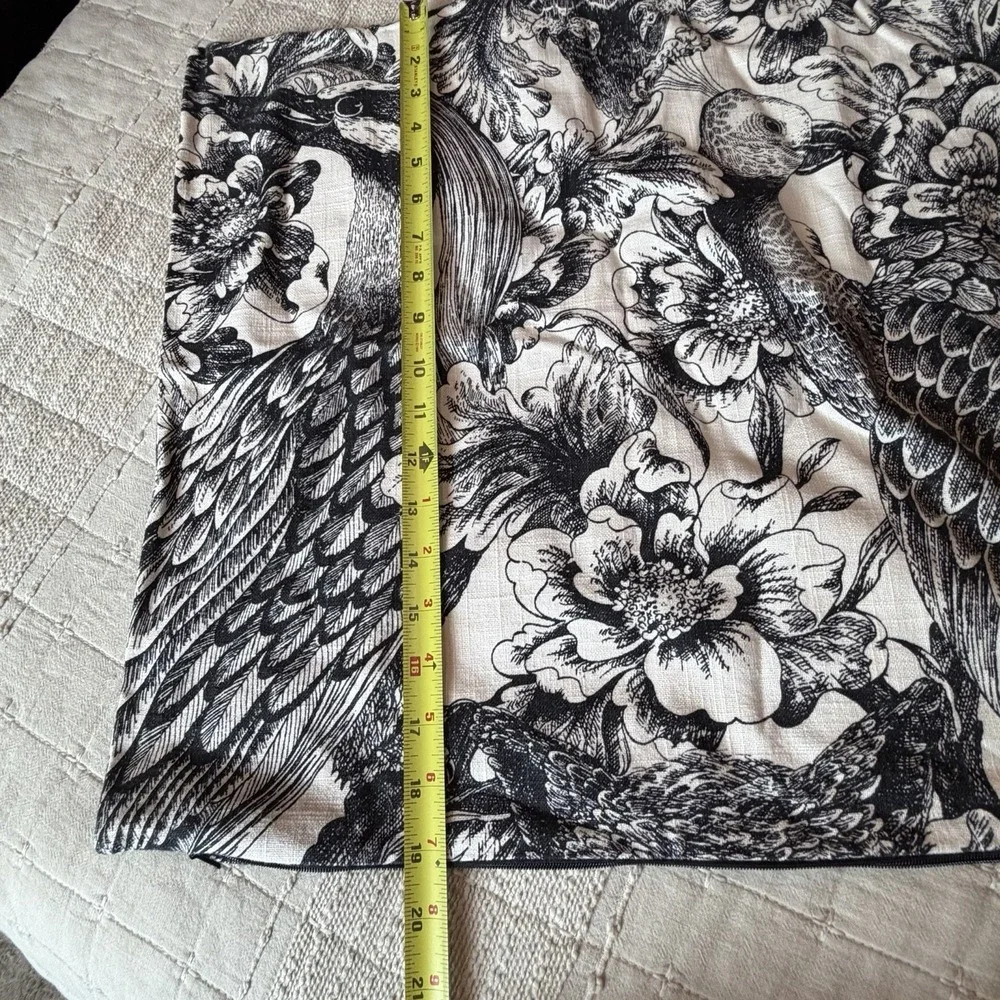 Robert Allen Etched Aviary Custom Made Toile Pillow Cases Set Of Two 19